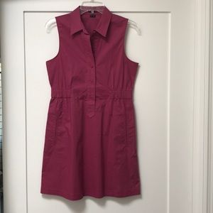 Theory pink sleeveless shirt dress